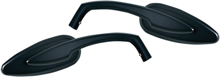 Čierne motocyklové zrkadlo Kuryakyn Teardrop - pár (2ks)