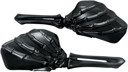 Čierne motocyklové zrkadlá Kuryakyn Skeleton hand - pár (2ks)
