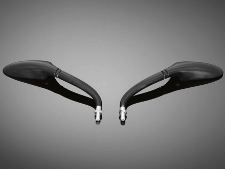 Zrkadlo motocykla BOLOGNA, Ľavá strana, čierna (1ks) (91-301374)