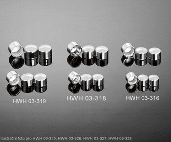 Highway Hawk Čiapočka na šesťhran M8 (kľúč 12mm), chróm (5ks) 03-327