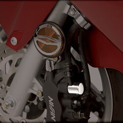 Chrómovaná krytka skrutky na brzdový strmeň