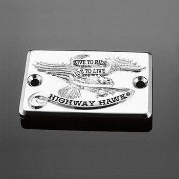 Highway Hawk Viečko nádobky brzdy LIVE TO RIDE pre motocykle SUZUKI a KAWASAKI chróm 454-004R