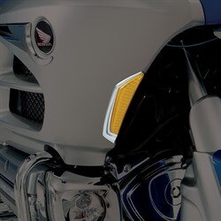 ORANŽOVÉ ODRAZOVÉ SKLO NA BOČNEJ KAPOTU HONDA GL1800