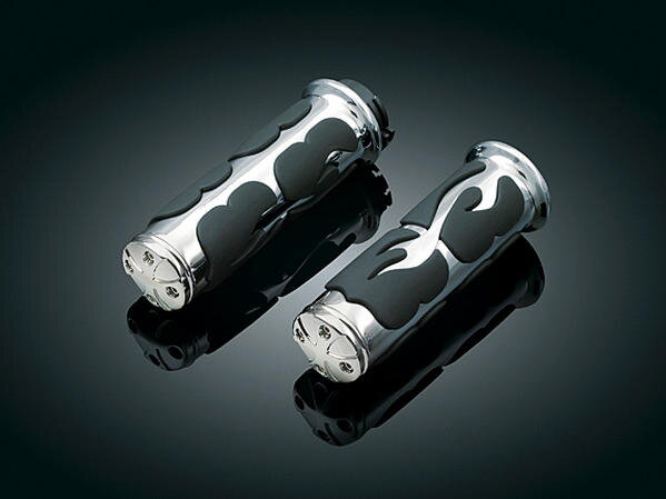 Chrómované gripy ISO-FLAME pre motocykle