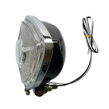 Hlavné svetlo na motorku Highway Hawk TRIANGLE - Slim Line, čierna (1ks) 68-1491