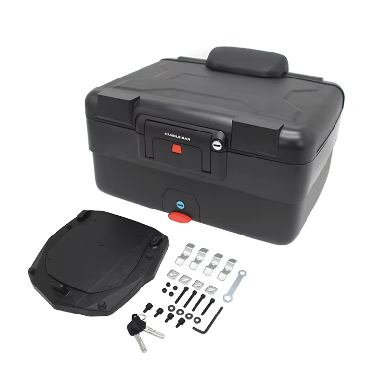 Zadný odnímateľný kufor 35-40L na motocykle - čierny