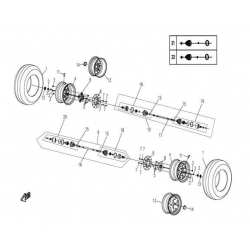 19. Vnútorný kĺb, vpredu vpravo, cfmoto 500 X5