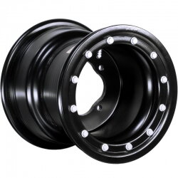 Hliníkový ráfik 9x8 4/115 3+5 zadný 4mm beadlock, čierny