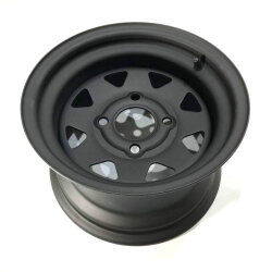 Oceľový ráfik 12x7 4/110 ET 4+3 (+10) Yamaha Honda Kawasaki Suzuki matná čierna