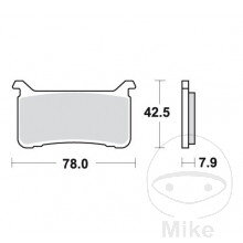 Brzdové doštičky Carbon CRQ TRW Alternative: 7320122 Honda CMX 1100 Rebel 2021-2024