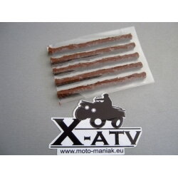 čierne butylové šnúry, sada 5 ks, na opravu dier v pneumatike