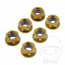 Matica Rozeta sada JMP BOLT M10 x 1.25 mm Alu Racing gold  pre Honda GoldWing GL1800 2018-2024