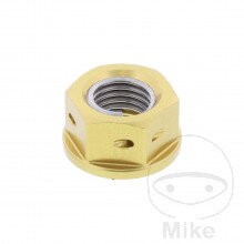 Matka reťazového kolieska M10 x 1.25 mm Alu Racing zlatý pre Kawasaki Vulcan VN1500 1999-2005