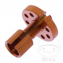 Nastavovacia skrutka lanka M8 Alu oranžová pre Honda Shadow VT600 1988-2000