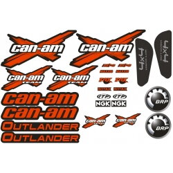 Sada nálepiek Can-am Outlander, červená