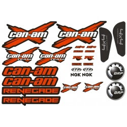 Sada nálepiek Can-am Renegade, červená