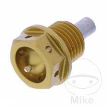 Výpustná skrutka s magnetom M14X1.50 mm 12 mm Alu Racing zlatá XVZ 1300 Royal Star