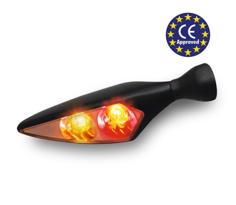 Univerzálna smerovka kombinujúca aj zadné a brzdové svetlo KELLERMANN RHOMBUS DF BLACK LEFT