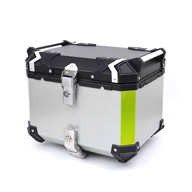 Univerzálny zadný hliníkový kufor na motorku 45L - strieborný