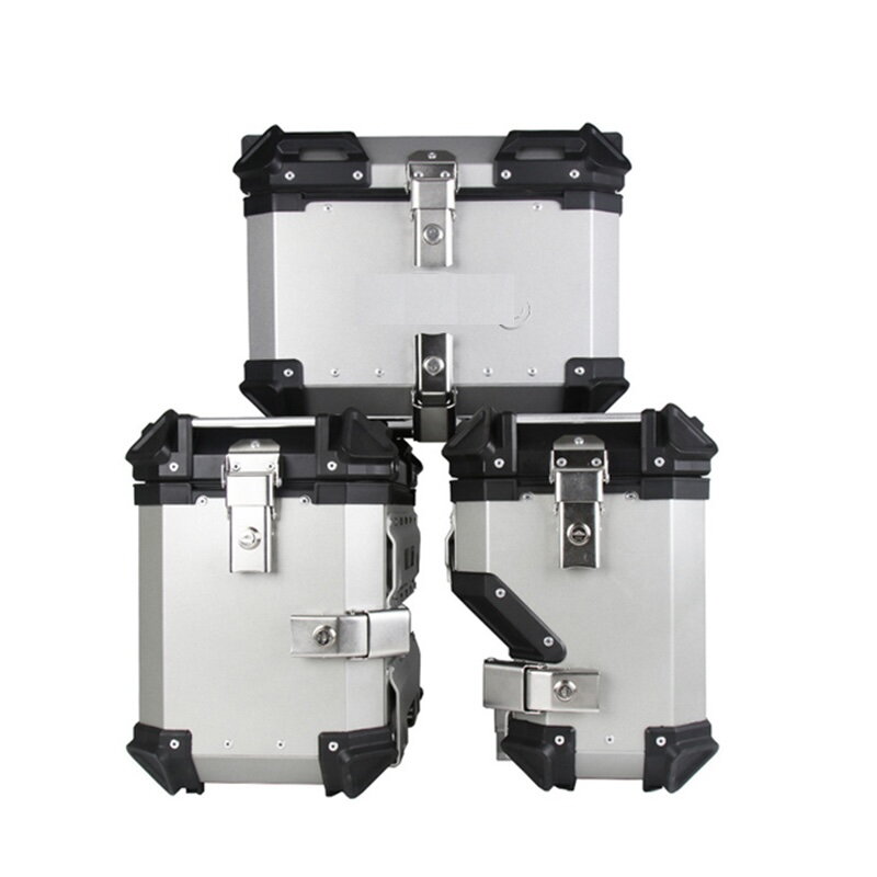 Sada hliníkových kufrov na motocykel - 35L + 32L/38L - strieborné