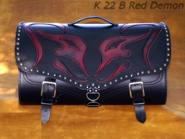 Kožená zadná brašňa - kufor - 1ks (K22B-RD)