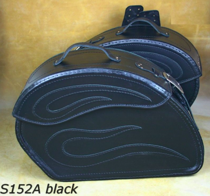 Kožené bočné brašne 2ks (S152A-čierne)