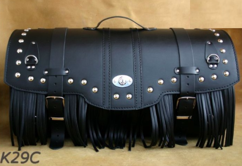 Kožená zadná brašňa - kufor - so zámkom 1ks (K29C)