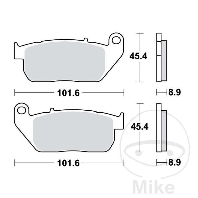 Predné brzdové platničky TRW MCB753PC organické Performance Comfort – Harley-Davidson XL 1200, Harley-Davidson XL 883, Harley-Davidson XL 53