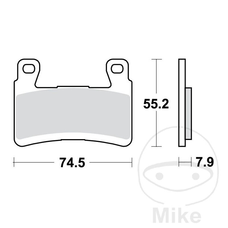 Predné brzdové platničky TRW MCB850TRQ sinter TRQ – Harley-Davidson XR 1200, Harley-Davidson FLFBS 1868, Harley-Davidson FLHCS 1868