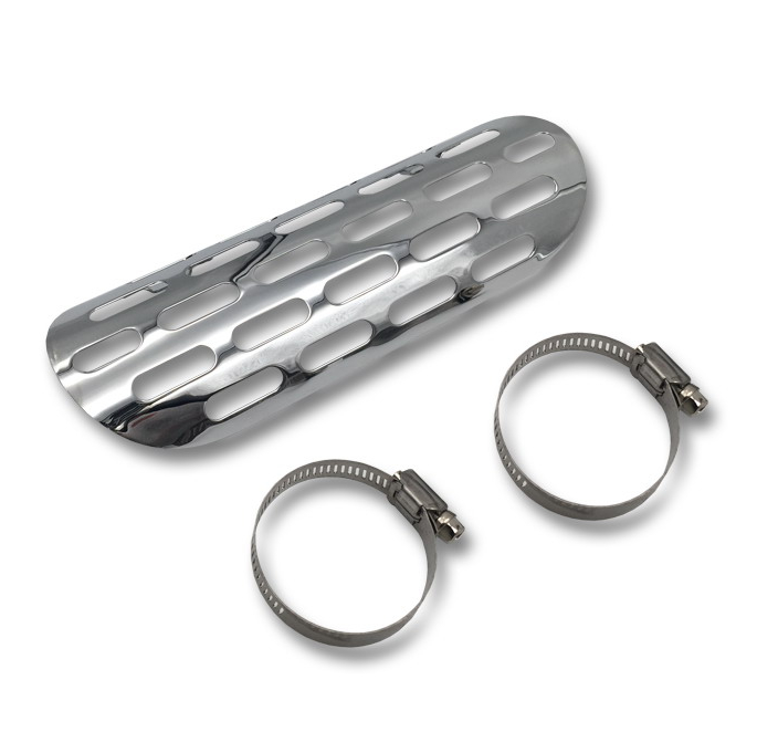 Highway Hawk Kryt výfuku OLD SCHOOL CLASSIC pre priemer 60mm, chróm (1ks) 65-557