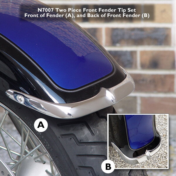 2-Piece Cast Front Fender Tip Set N 7007 - National Cycle