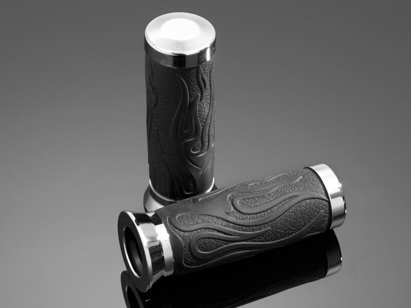 Gripy FLAME, 22 mm (7/8 "), chróm-čierna (2ks) 45-0136 