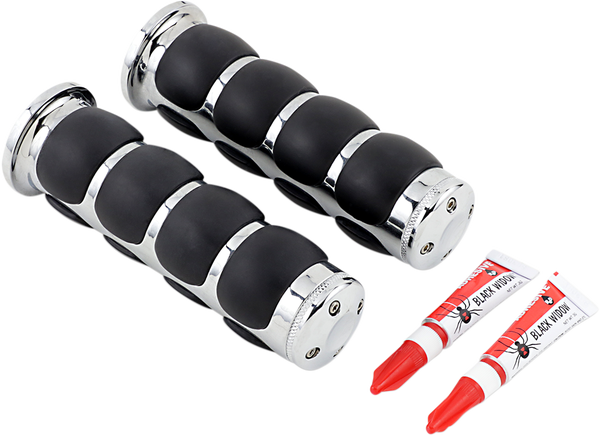 Kuryakyn-chrómované gripy 25mm na motocykel