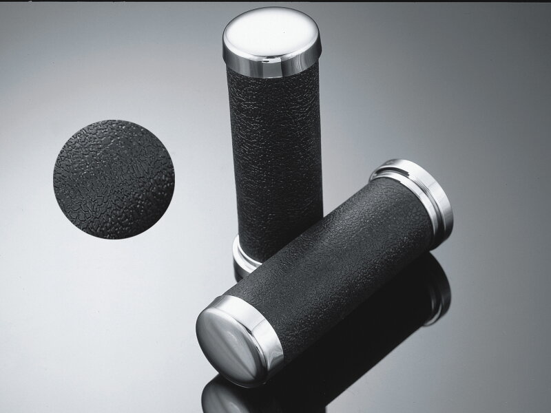 Gripy LEATHER LOOK, 25 mm (1 "), chróm-čierna 45-0124 