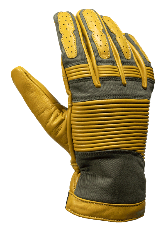 John Doe - Motorkárske rukavice DURANGO YELLOW/OLIVE - XTM