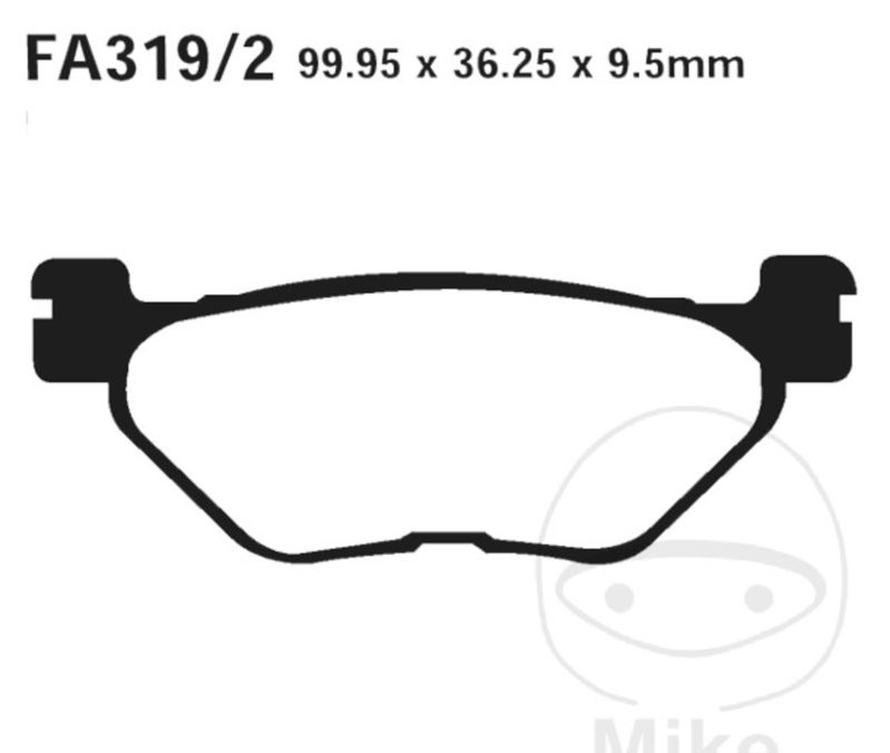 EBC - Standard zadné brzdové platničky pre Yamaha Warrior XV1700 2003-2008