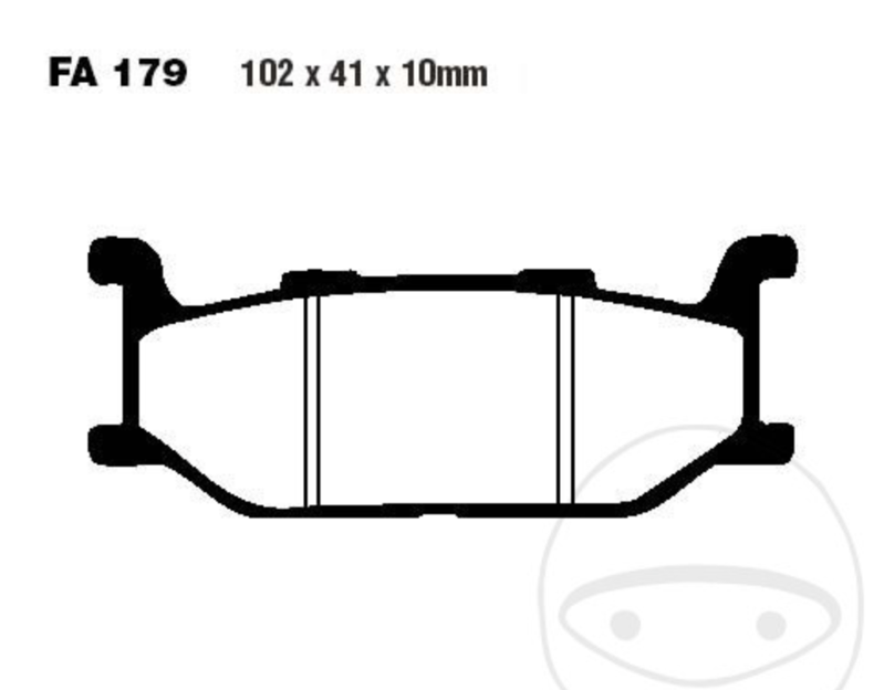 EBC - poloSinter predné brzdové platničky pre Yamaha XVS 650 Drag Star 1997-2007