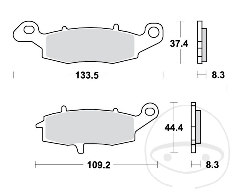 TRW - Sandard predné brzdové platničky pravé pre Suzuki VL1500 LC Intruder 2002-2008