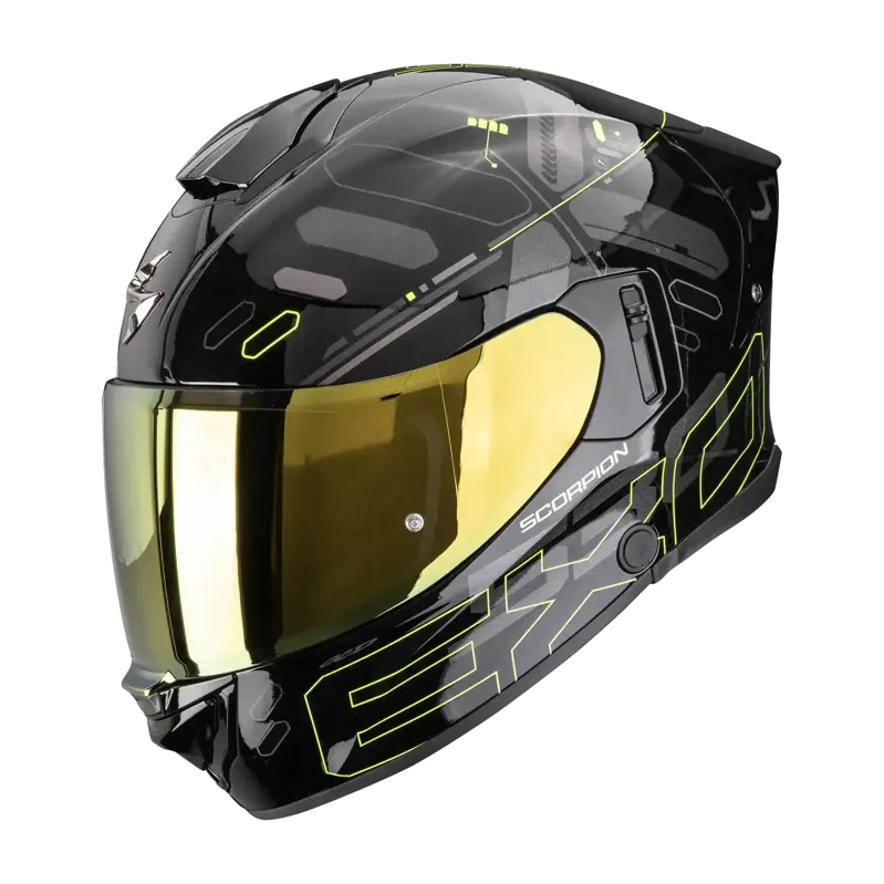 Integrálna motocyklová helma Scorpion EXO-530 Air Fond čierno-fluo žltá
