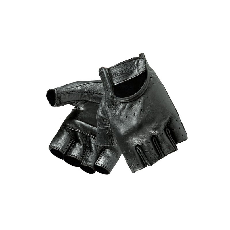 Ozone - Kožené bezprstové rukavice na motorku perforované