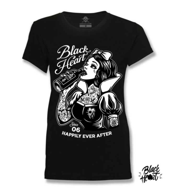 Dámske motorkárske tričko BLACK HEART SNOW WHITE