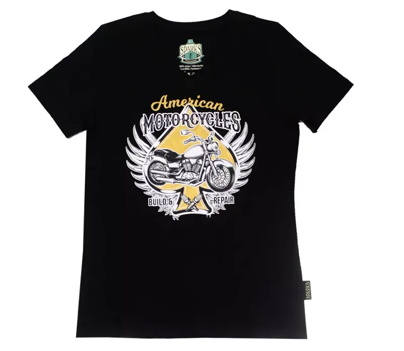 Sparks - Dámske motorkárske tričko Brief - čierne