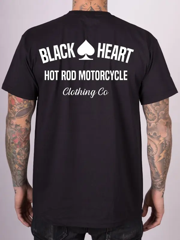 Tričko BLACK HEART HOT ROD MOTORCYCLE 