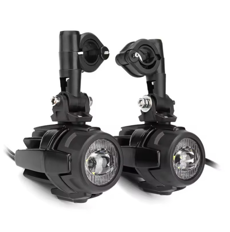 LED - Univerzálne prídavné svetlá 40W na motorku - čierne 