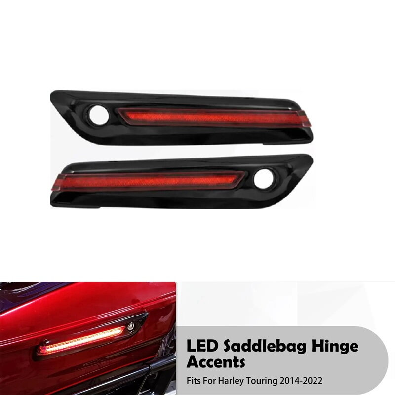LED osvetlenie bočných kufrov pre Harley Davidson 2014-2022 čierno - červené