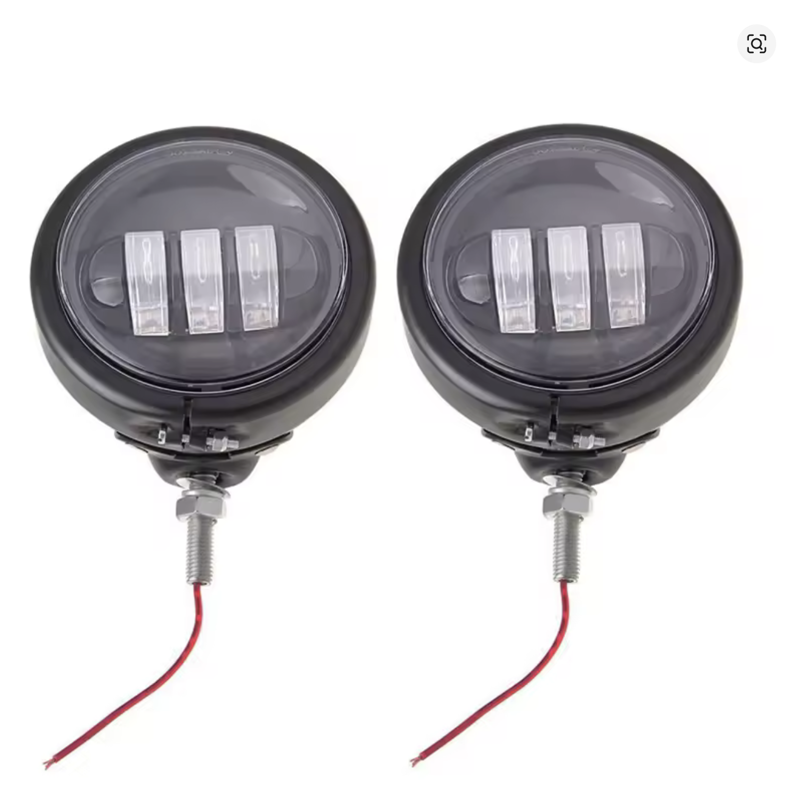 LED - Univerzálne prídavné svetlo pre choppre - matné čierne 1ks