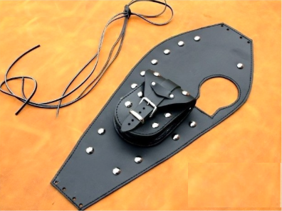 Koža na nádrž pre Yamaha XV 535 Virago - čierna vybíjaná - typ 1