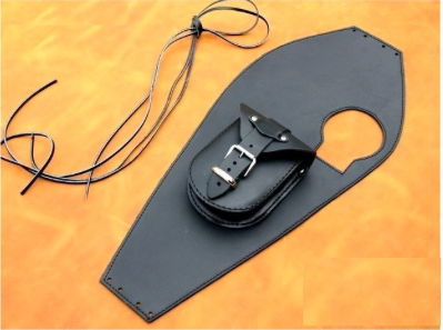 Koža na nádrž pre Yamaha XV 535 Virago - čierna hladká typ 1