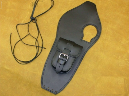 Koža na nádrž pre YAMAHA XV 750 aj 1100 Virago - čierna hladká - typ 2