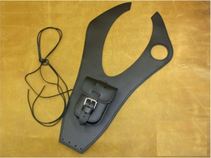 Koža na nádrž pre YAMAHA XVS 1100 Drag Star - čierna hladká typ 2